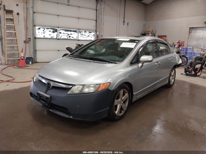 2007 Honda Civic, Rear, IAAI, VIN 2HGFA16837H504480 — photo 2