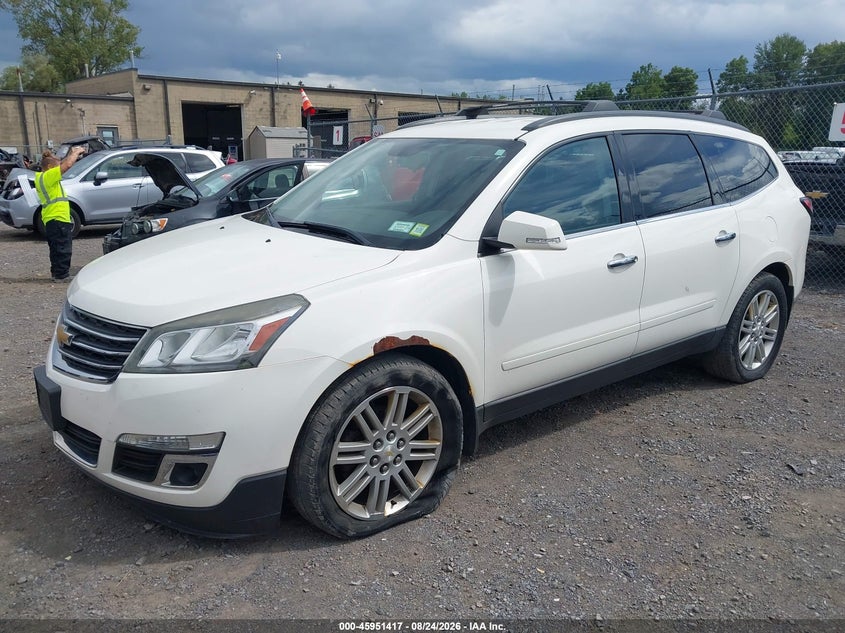 Vin: 1gnkvgkd8fj253340, lot: 46450631, chevrolet traverse lt 20152