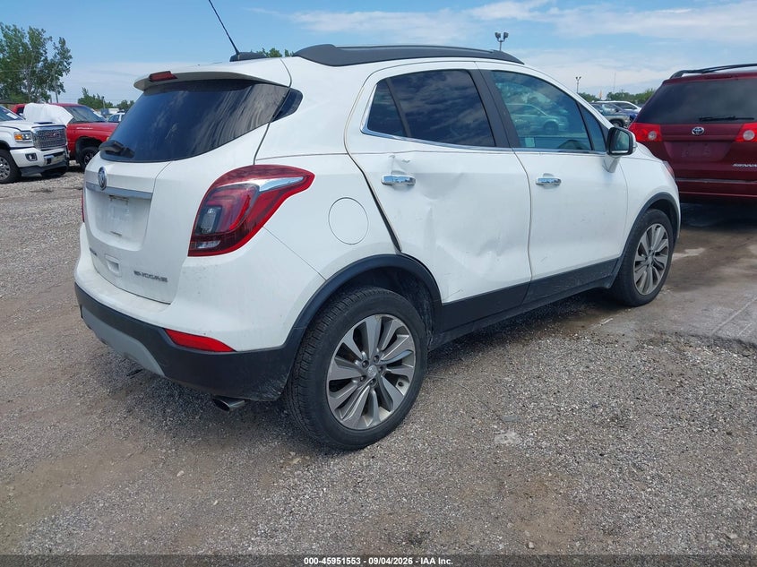 Vin: kl4cjasb7jb525426, lot: 46450766, buick encore preferred 20184