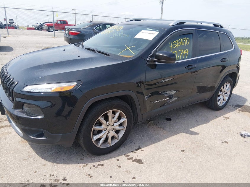 2015 Jeep Cherokee, Rear, IAAI, VIN 1C4PJMDS6FW649855 — photo 2
