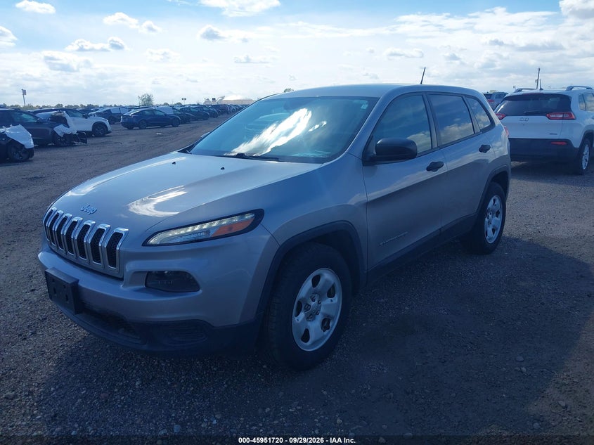 2016 Jeep Cherokee Sport, Normal Wear & Tear, IAAI, VIN 1C4PJMAB2GW313884 — photo 2