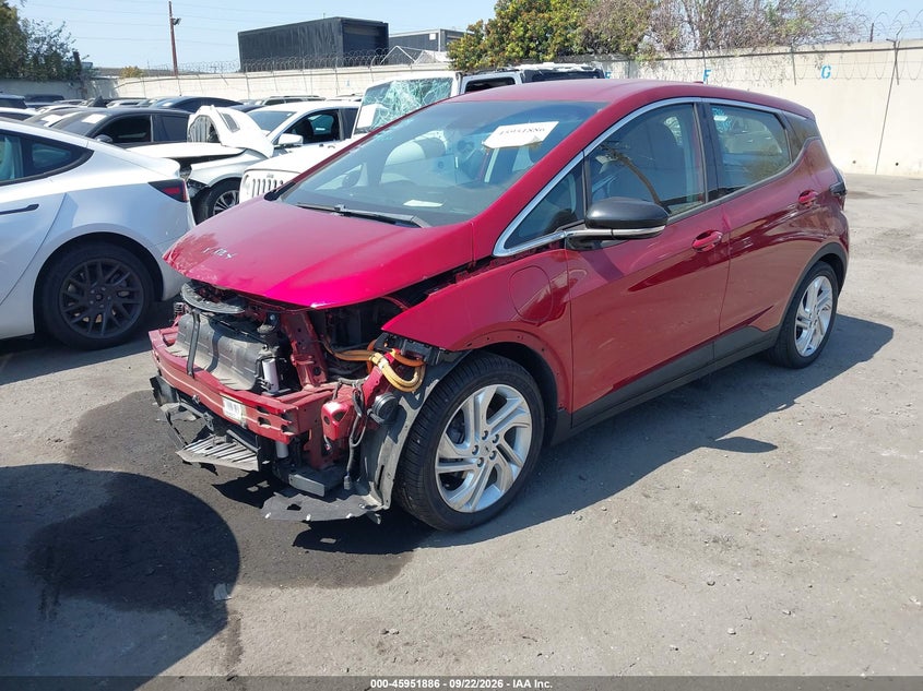 Vin: 1g1fw6s01n4101002, lot: 46451100, chevrolet bolt ev fwd 1lt 20222