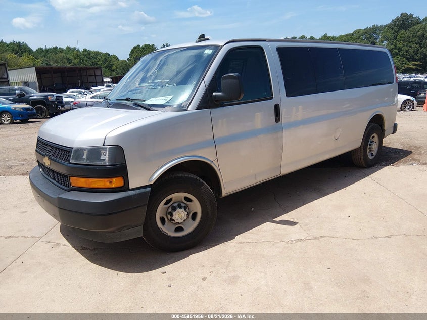 Vin: 1gazgnfp6l1260298, lot: 46451170, chevrolet express passenger rwd 3500 extended wheelbase ls 20202