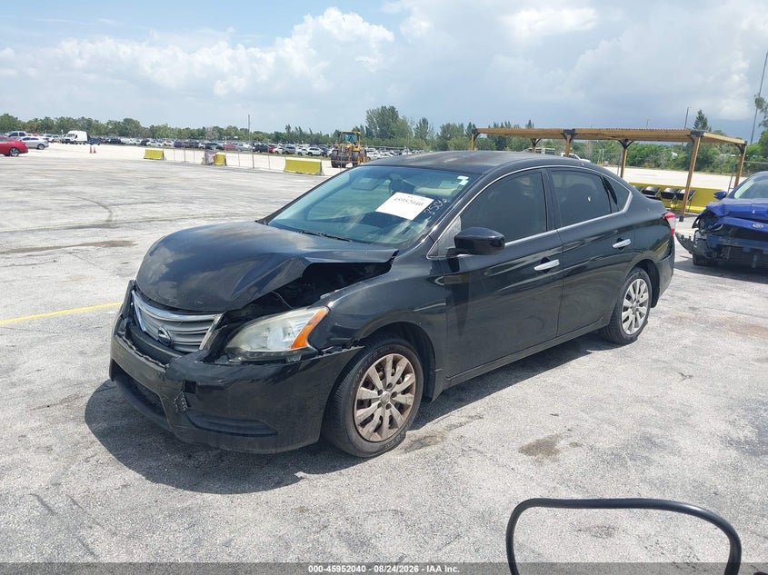 2014 Nissan Sentra, Front & Rear, IAAI, VIN 3N1AB7AP9EY218506 — photo 2