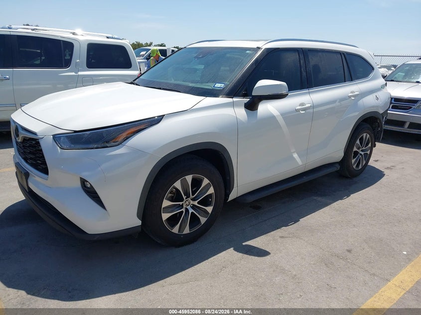 2021 Toyota Highlander, Rear, IAAI, VIN 5TDGZRAH3MS032862 — photo 2