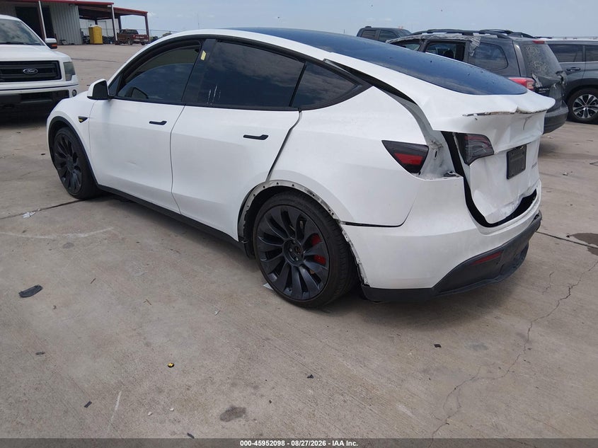 Vin: 7saygdef1ra269349, lot: 46451312, tesla model y performance dual motor all-wheel drive 20243