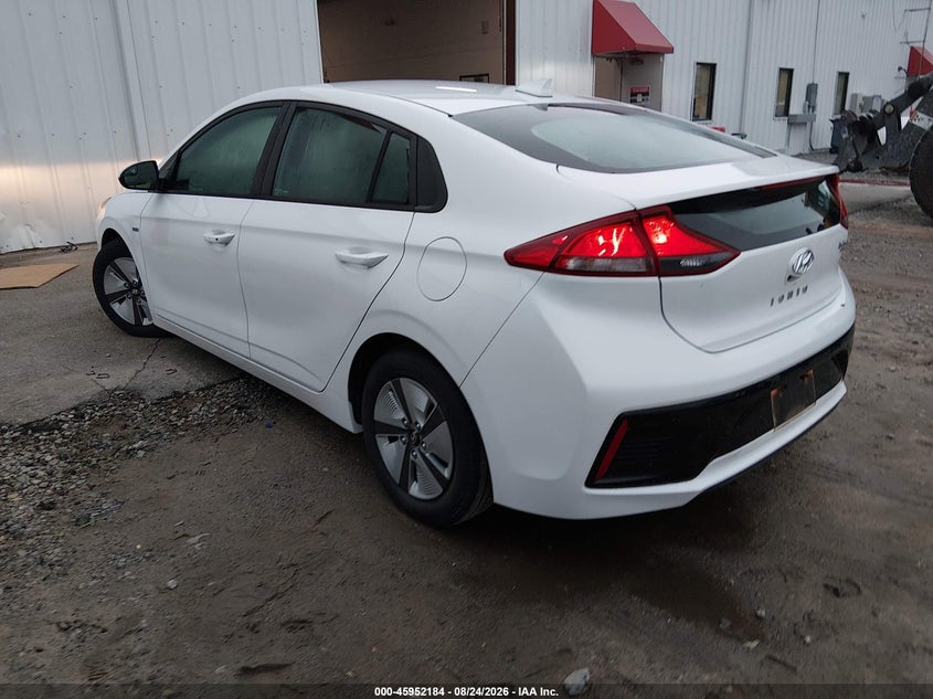 Vin: kmhc65lc1ju100435, lot: 46451398, hyundai ioniq hybrid blue 20183