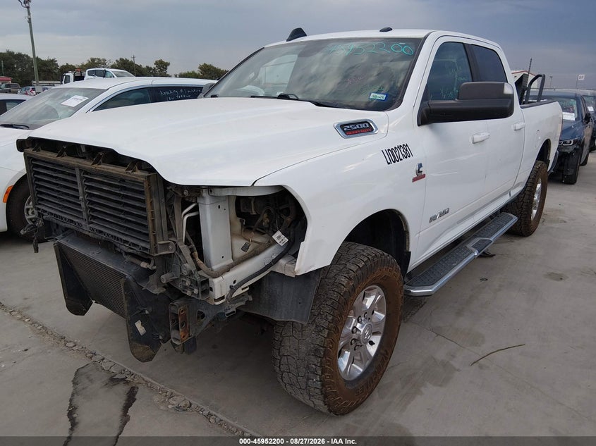 Vin: 3c6ur5dl2ng272116, lot: 46451414, ram 2500 big horn  4x4 6'4 box 20222