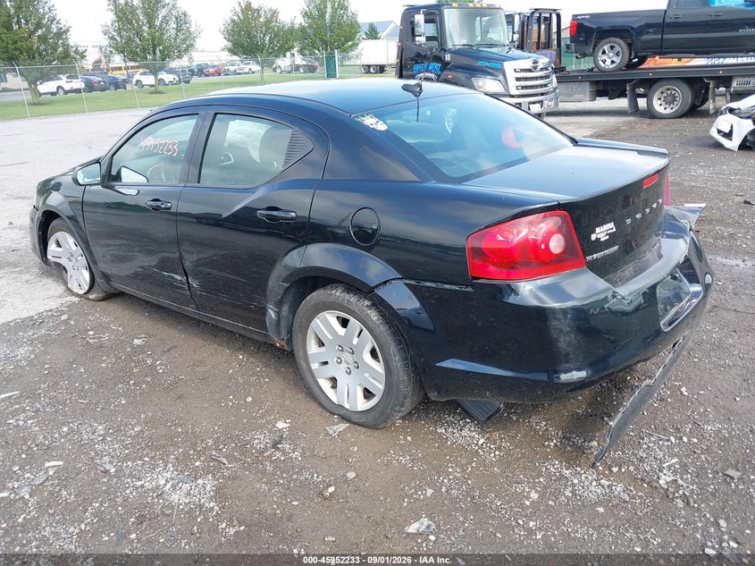 Vin: 1c3cdzab0dn653916, lot: 46451447, dodge avenger se 20133