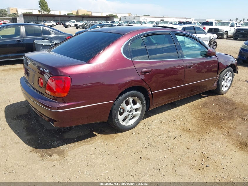 2001 LEXUS GS 300 SEDAN 3.0L I-6 DOHC, VVT, PREMIUM , 220HP