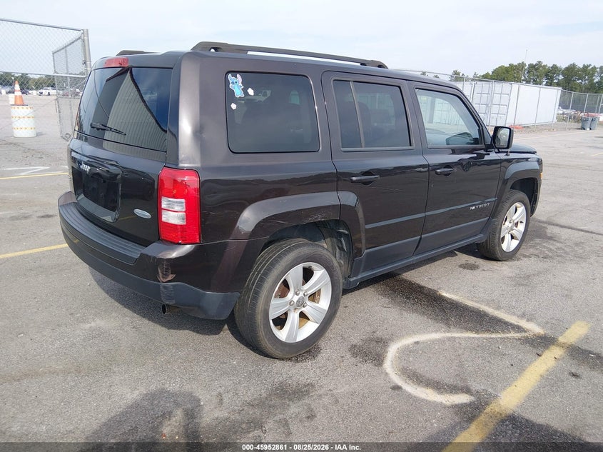 Vin: 1c4njrfb5ed846334, lot: 46452075, jeep patriot latitude 20144