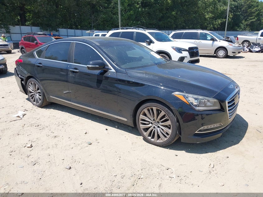 Vin: kmhgn4jf8fu069011, lot: 46452091, hyundai genesis 5.0 20151