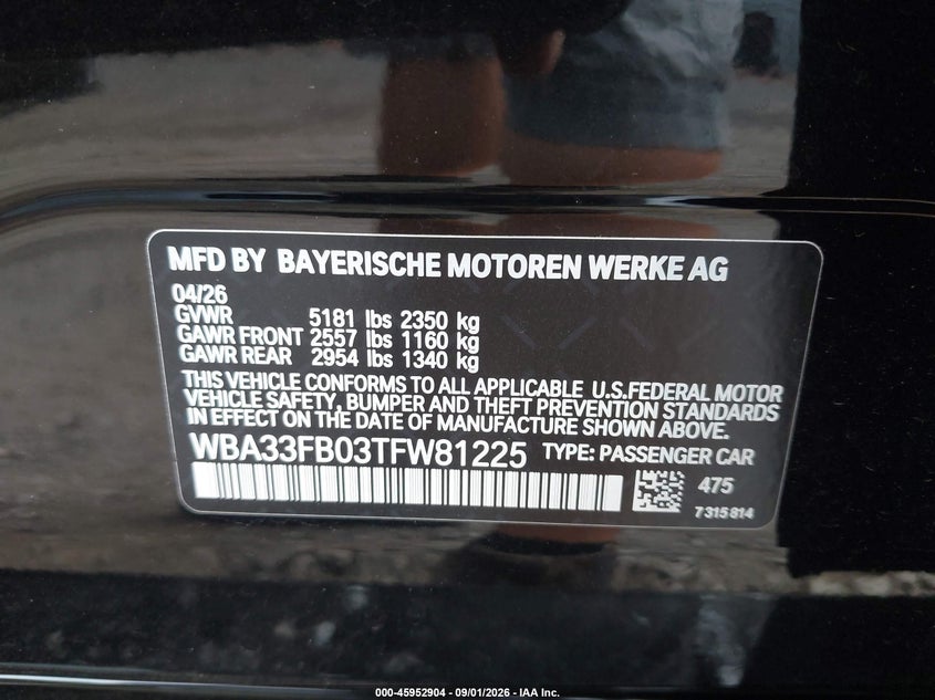 2026 BMW 4ER HATCHBACK 2.0L I-4 DI, DOHC, VVT, TURBO, PREMIUM , 255HP