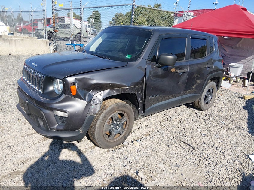 Vin: zacnjbab6lpm07556, lot: 46452132, jeep renegade sport 4x4 20202