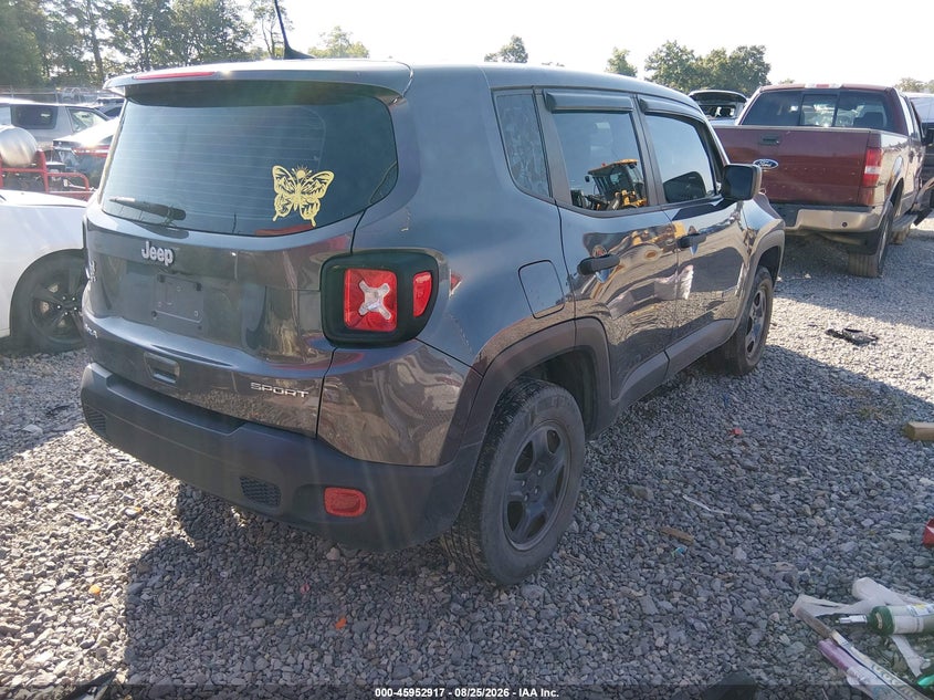 Vin: zacnjbab6lpm07556, lot: 46452132, jeep renegade sport 4x4 20204