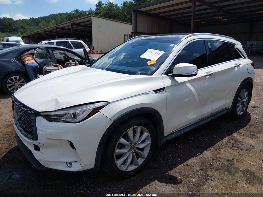 2019 Infiniti Qx50 Essential, Front End, IAAI, VIN 3PCAJ5M18KF118772 — photo 2
