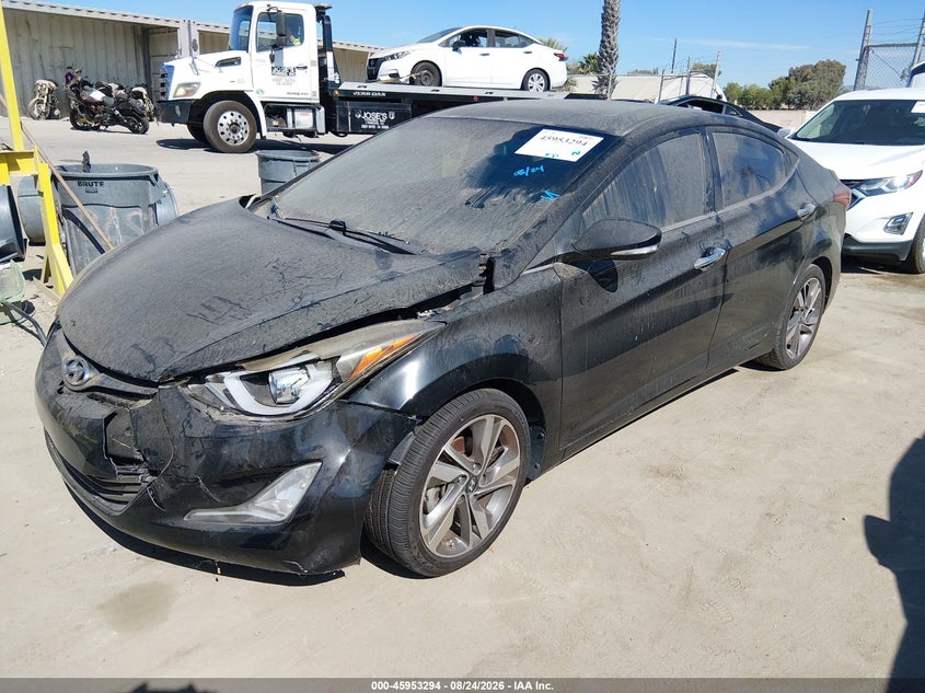 2016 Hyundai Elantra, Неизвестно, IAAI, VIN 5NPDH4AE8GH691965 — фото 2