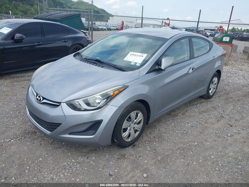 2016 Hyundai Elantra, Unknown, IAAI, VIN 5NPDH4AEXGH690624 — photo 2