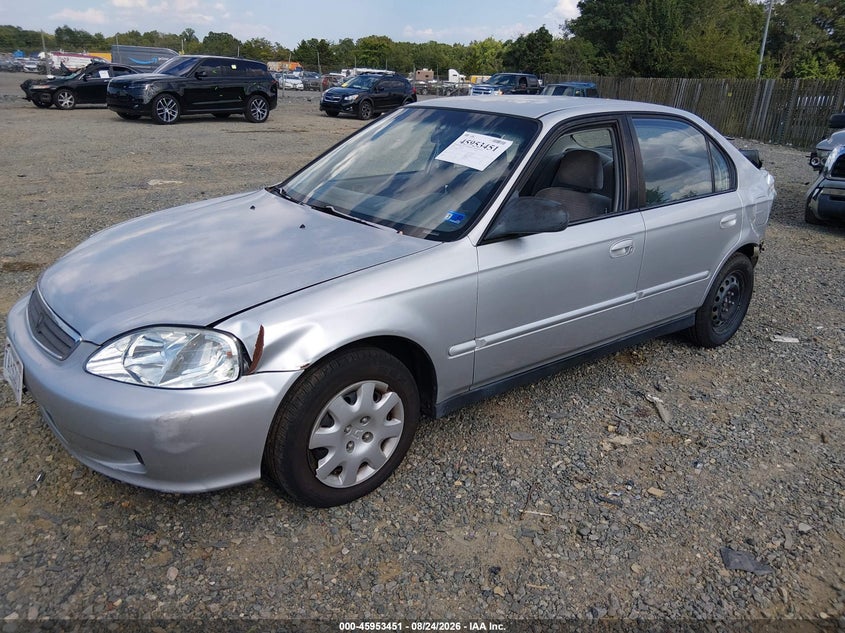2000 Honda Civic, Удар ззаду, IAAI, VIN 2HGEJ6618YH549539 — фото 2