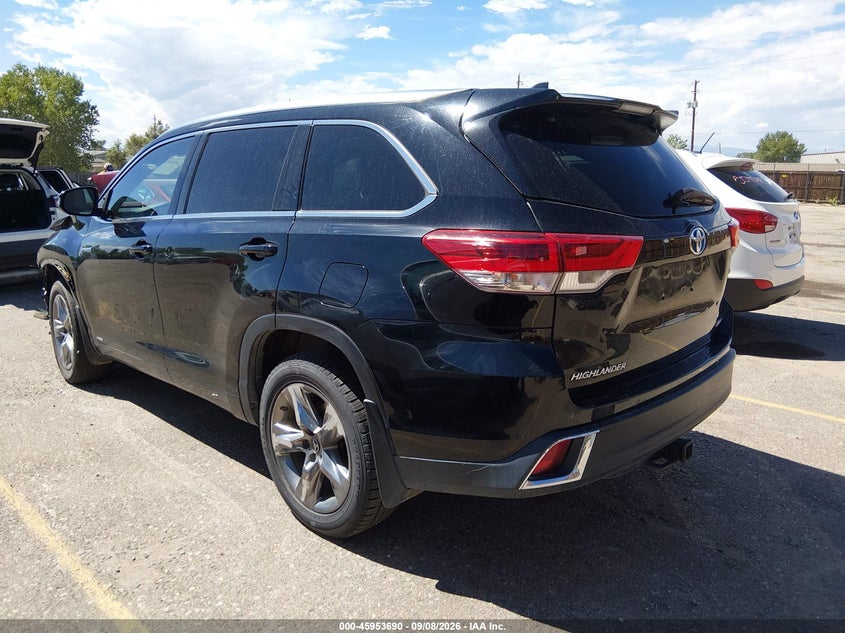 Vin: 5tddgrfh3hs034358, lot: 46452904, toyota highlander hybrid limited platinum 20173