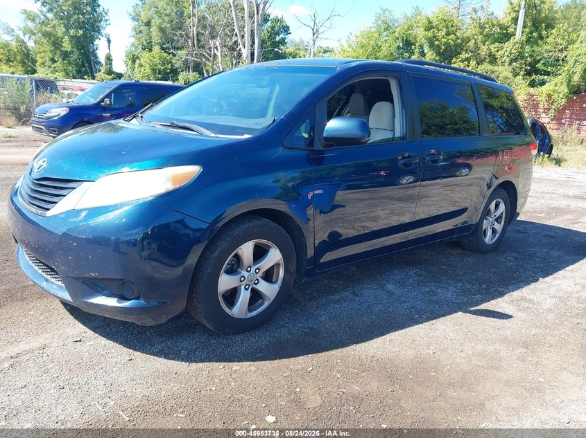 2012 Toyota Sienna, Front & Rear, IAAI, VIN 5TDKK3DC8CS220870 — photo 2
