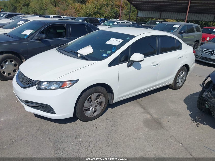 2013 Honda Civic, Обычный износ, IAAI, VIN 19XFB2F5XDE092623 — фото 2