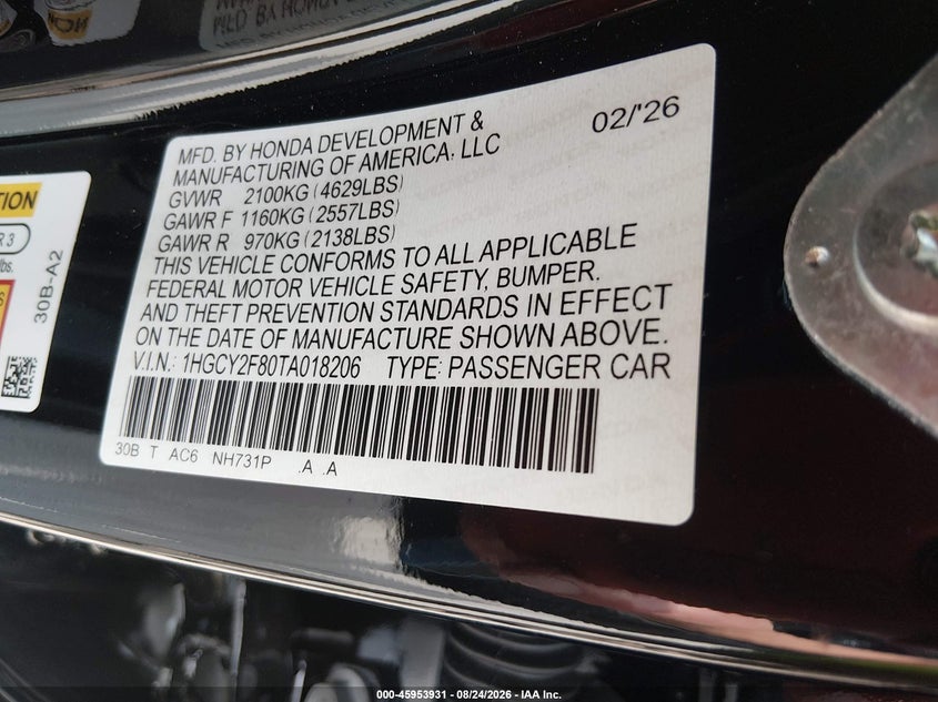 2026 HONDA ACCORD HYBRID TOURING · Фото 9