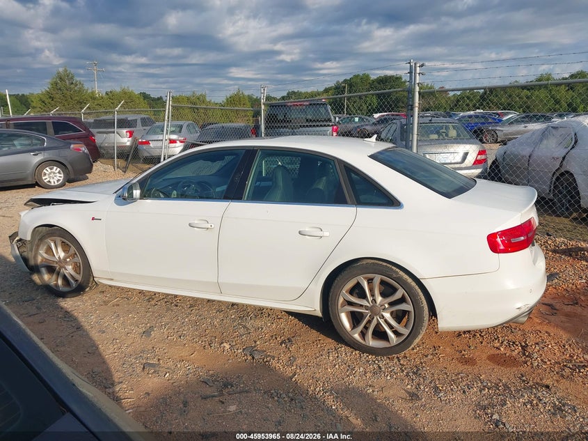 2015 AUDI S4 SEDAN 3.0L V-6 DI, DOHC, VVT, SUPERCHARGER, 333HP