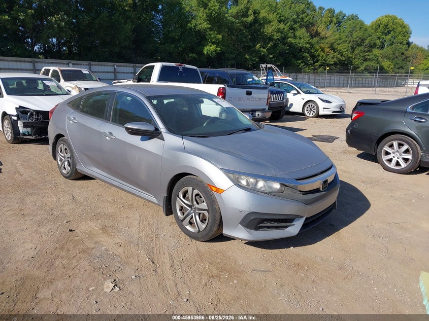 2017 Honda Civic Lx, Left Side, IAAI, VIN 19XFC2F58HE060174