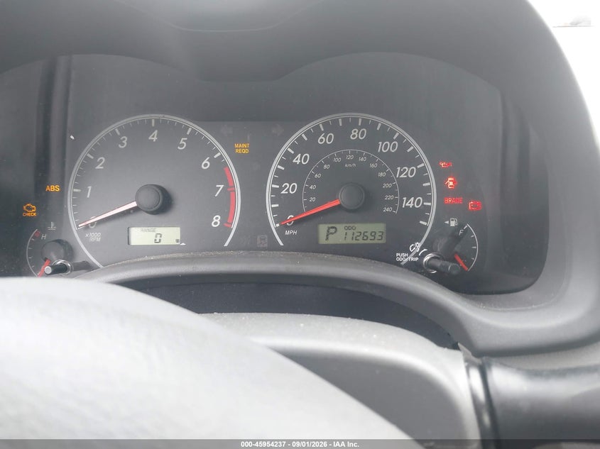 2009 TOYOTA COROLLA SEDAN 1.8L I-4 DOHC, VVT, REGULAR , 132HP