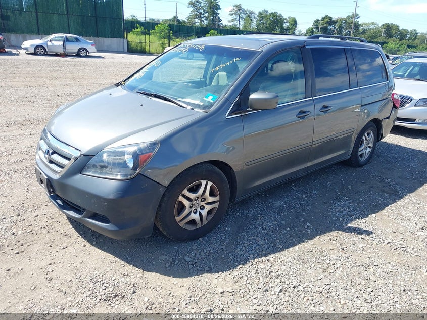2007 Honda Odyssey, Перед і зад, IAAI, VIN 5FNRL38727B429041 — фото 2