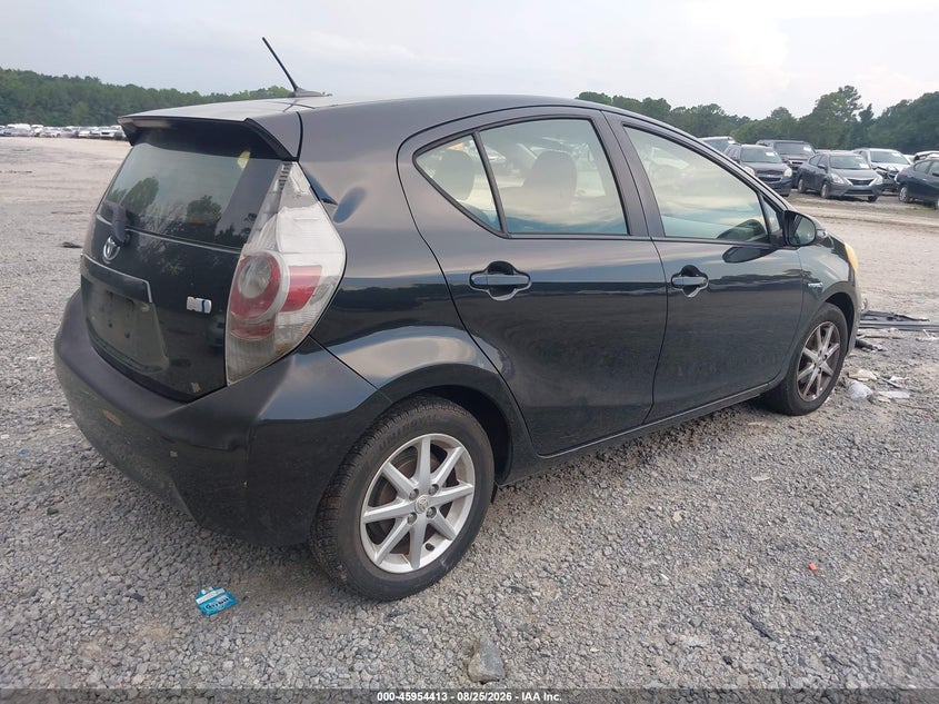 2012 TOYOTA PRIUS C HATCHBACK 1.5L I-4 DOHC, VVT, 73HP