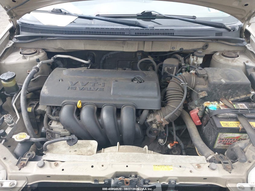 2004 TOYOTA COROLLA SEDAN 1.8L I-4 DOHC, VVT, REGULAR , 130HP
