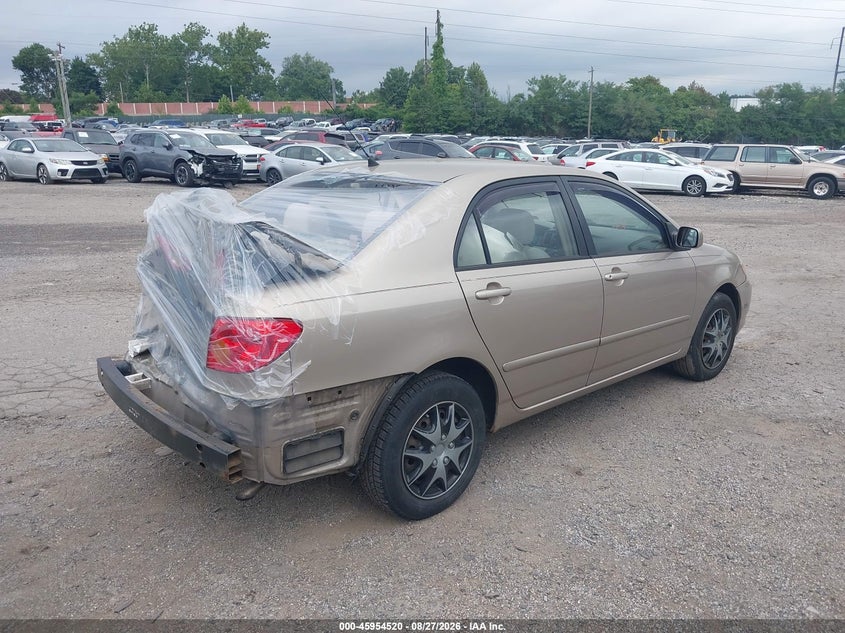 2004 TOYOTA COROLLA SEDAN 1.8L I-4 DOHC, VVT, REGULAR , 130HP