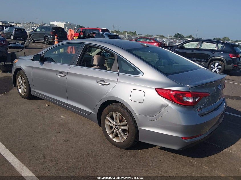 2017 Hyundai Sonata, Лівий зад, IAAI, VIN 5NPE24AF9HH461013 — фото 2