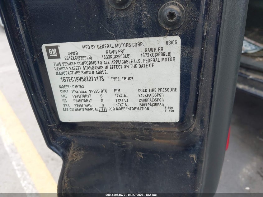 2006 GMC SIERRA PICKUP 4.8L V-8 285HP