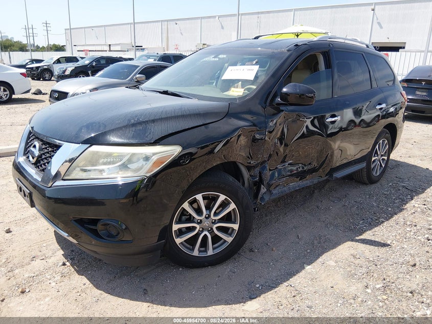 2013 Nissan Pathfinder, Левый бок, IAAI, VIN 5N1AR2MNXDC619586 — фото 2