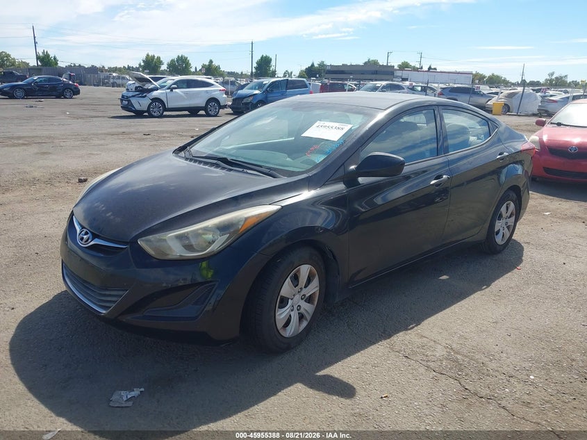 2016 Hyundai Elantra, Звичайний знос, IAAI, VIN 5NPDH4AE8GH753588 — фото 2