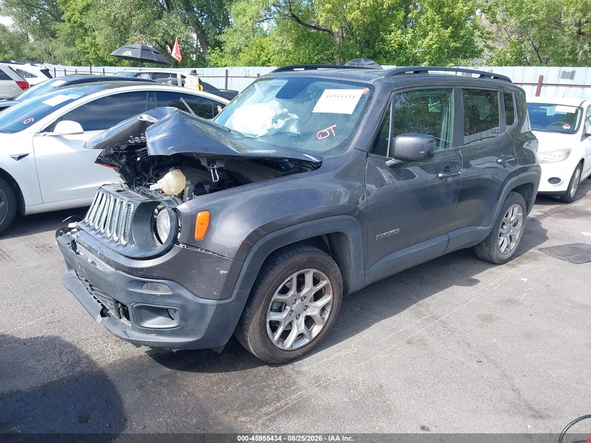 Vin: zaccjabb0jpj41061, lot: 46454648, jeep renegade latitude fwd 20182