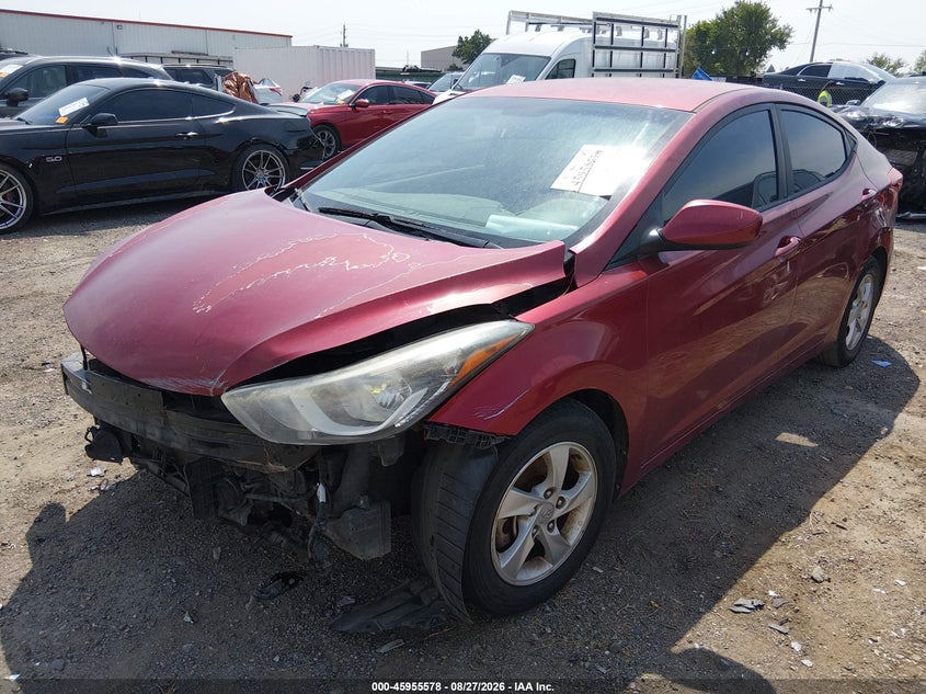 2014 Hyundai Elantra, Front End, IAAI, VIN 5NPDH4AE6EH495391 — photo 2