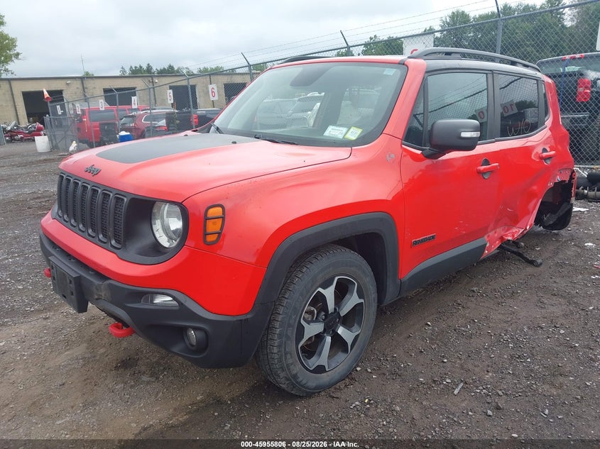 Vin: zacnjbc13lpl77369, lot: 46455020, jeep renegade trailhawk 4x4 20202