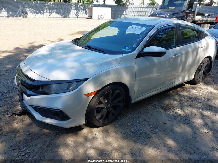2020 Honda Civic, Ходова, IAAI, VIN 2HGFC2F86LH561945 — фото 2