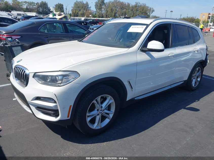 2019 BMW X3, Левый зад, IAAI, VIN 5UXTR7C56KLR53864 — фото 2