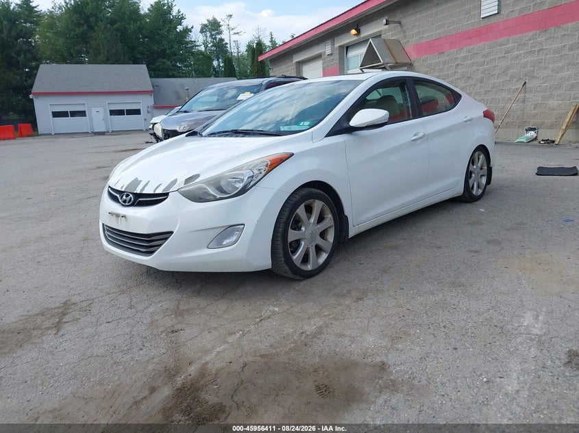 2013 Hyundai Elantra Limited, Undercarriage, IAAI, VIN 5NPDH4AE4DH334990 — photo 2