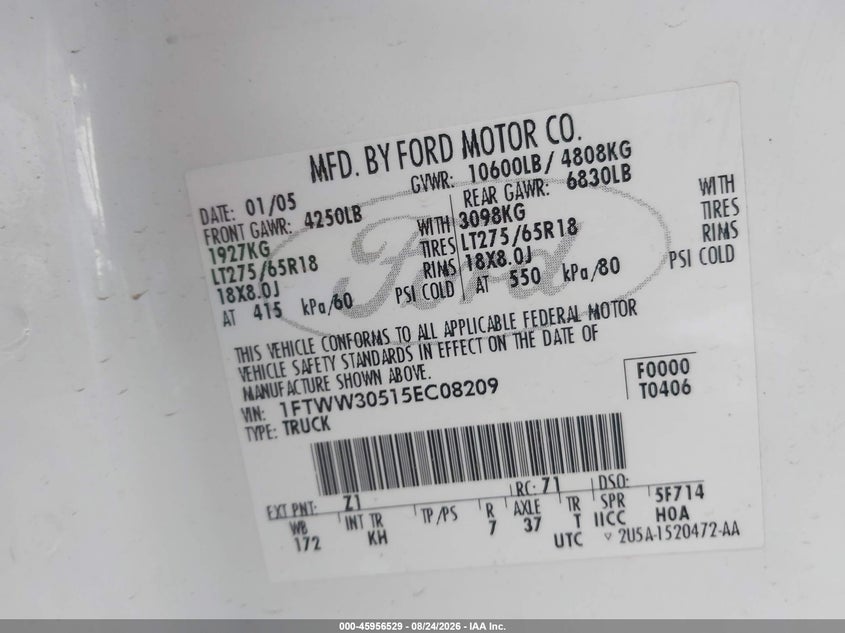 2005 FORD F-350 auction photo 8