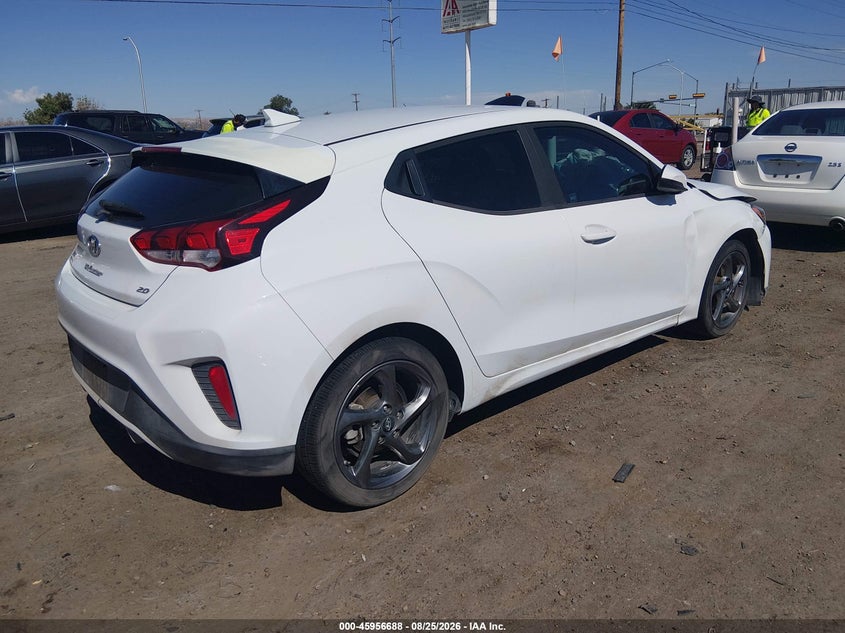 Vin: kmhtg6af0mu032617, lot: 46455902, hyundai veloster 2.0 20214