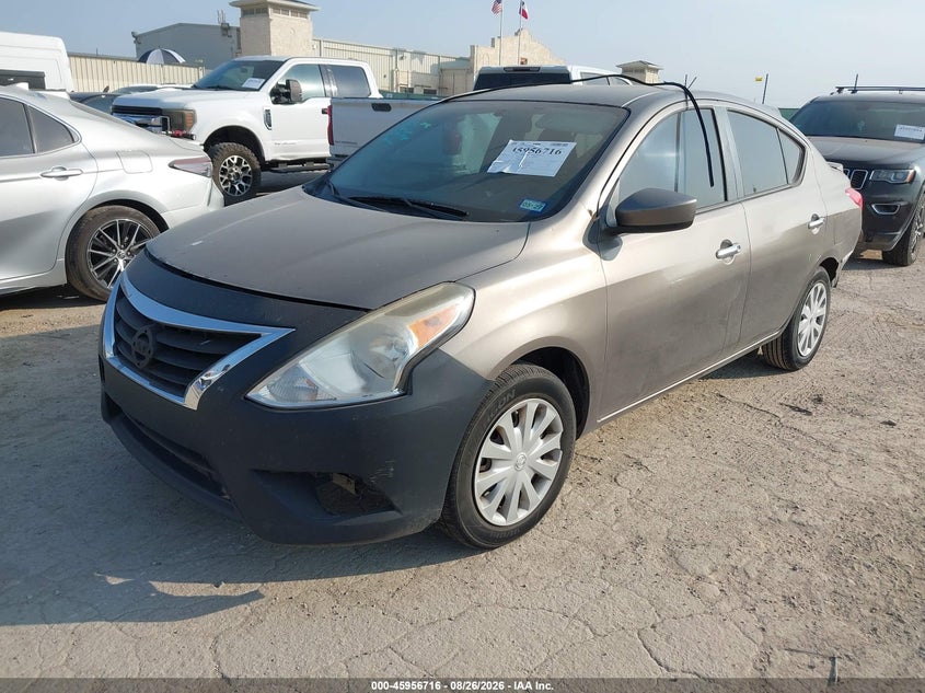 2015 Nissan Versa, Front & Rear, IAAI, VIN 3N1CN7AP9FL813841 — photo 2