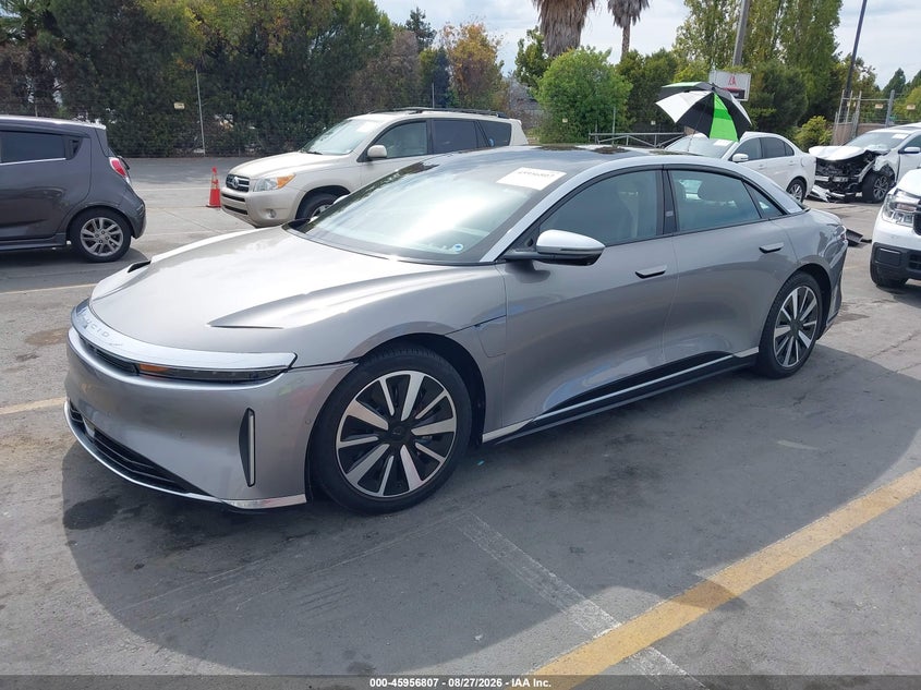 2022 Lucid Air, Удар спереди, IAAI, VIN 50EA1GBAXNA005185 — фото 2