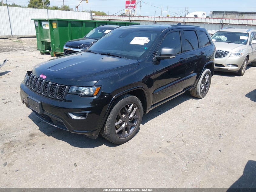 Vin: 1c4rjebg8mc679810, lot: 46456028, jeep grand cherokee 80th anniversary 4x2 20212