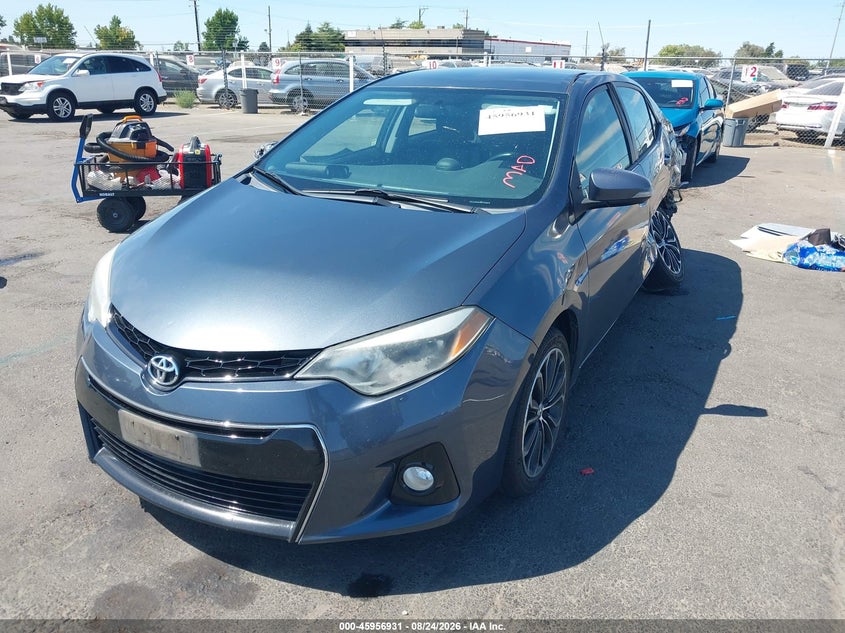 2015 Toyota Corolla, Левый зад, IAAI, VIN 5YFBURHE7FP342402 — фото 2